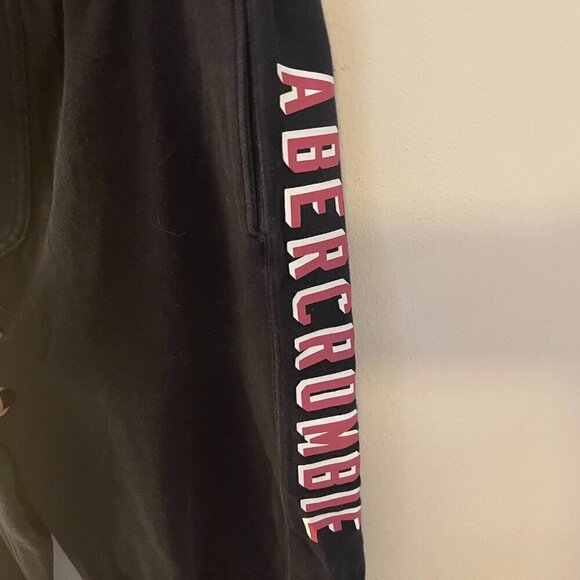 Abercrombie & Fitch graphic sweat pants/joggers Size M/Black checkered print - Picture 2 of 5